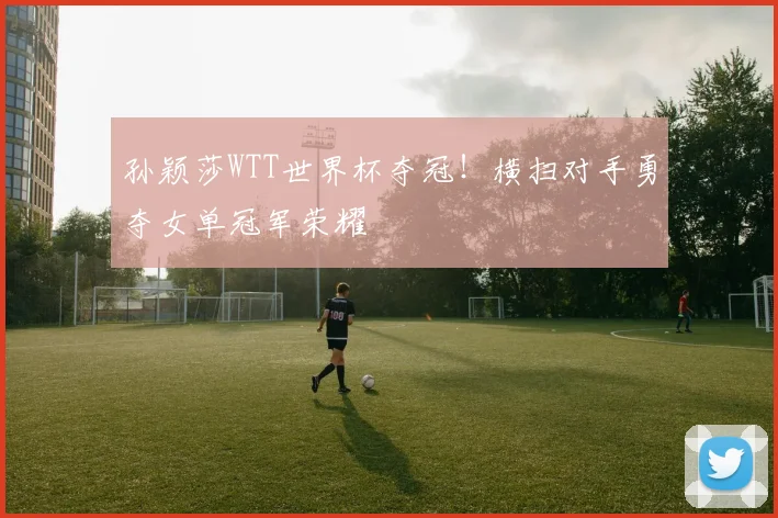 孙颖莎WTT世界杯夺冠！横扫对手勇夺女单冠军荣耀